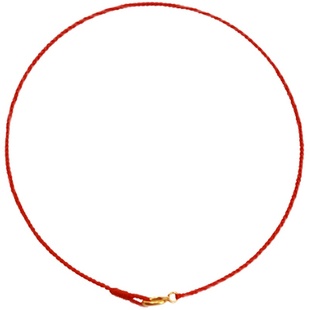 兔年极细本命年红绳手链手绳女男超细手工编织宝宝细脚链14k包金