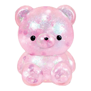 日本正版YELL 捏捏七彩糖果小熊扭蛋 软胶捏捏乐果冻熊解压玩具