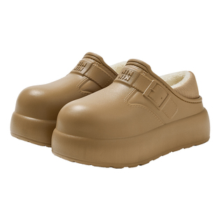 防水棉拖鞋女冬季包跟2026新款家居防滑厚底增高保暖加绒棉鞋外穿