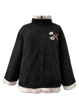 显瘦加厚保暖连帽撞色棉服