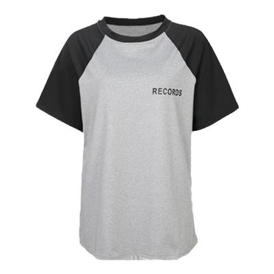 大码运动T恤女速干透气罩衫短袖