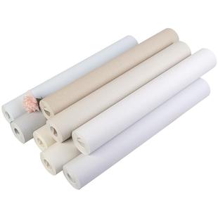 日式纯色素色无纺布亚麻布纹壁纸2026新款客厅卧室墙纸非自粘米白