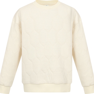 本来BENLAI女童燚绒绒圆领卫衣宽松夹丝保暖内搭打底衫上衣