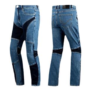 四季网眼透气摩托车骑行裤防摔护具牛仔裤机车摩旅骑士装备工装裤