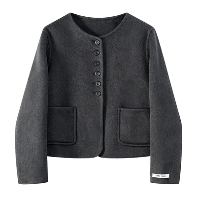 高级感羊绒大衣爆款短款毛呢外套