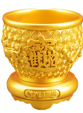 2025贺年装饰摆件铜米缸吉祥礼品