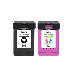 汇栢适用惠普HP803墨盒黑色墨水盒2132 2131 1112彩色连喷可加墨deskjet 1111 2621 2622 2623打印机连供墨水