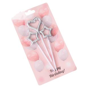 网红烘焙蛋糕爱心五角星蜡烛插件生日婚礼求婚派对仙女蜡烛摆件