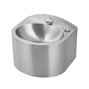 监狱羁押室水龙头一体式洗手盆 304不锈钢洗脸盆医院挂墙式洗漱盆