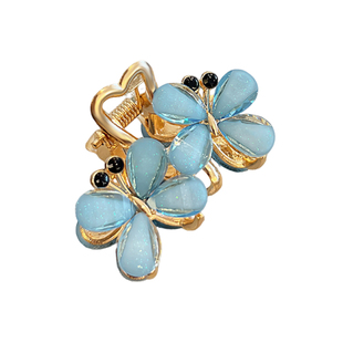 轻奢彩色蝴蝶小抓夹女刘海侧边额前碎发夹2025新款高级感小众发饰