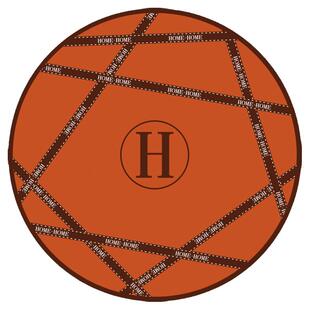 橙色圆形地毯拍照背景直播间卧室吊篮电脑椅试衣镜服装店地垫潮流