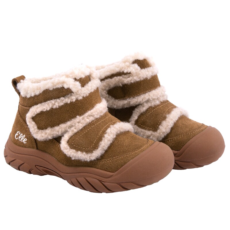 ELLEkids女童雪地靴加绒休闲鞋