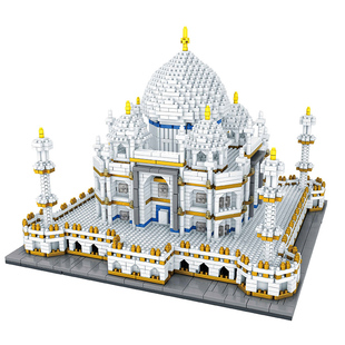 微小颗粒积木泰姬陵拼装模型玩具成年高难度拼图大型成人建筑