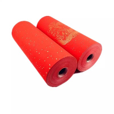 万年红马年洒金长卷对联纸