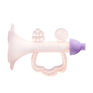 科巢小喇叭牙胶婴儿防吃手小月龄硅胶咬磨牙棒宝宝玩具6个月以上