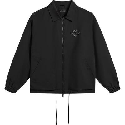 李宁防泼水翻领男女同款运动风衣