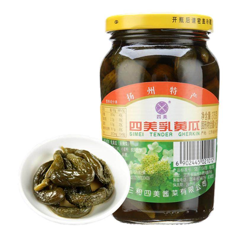 三和四美 乳黄瓜酱菜扬州特产甜脆瓜腌黄瓜咸菜下饭菜酱瓜375g装