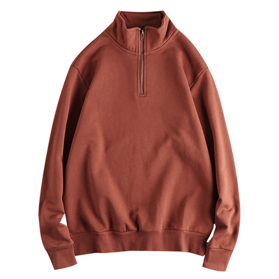 美式休闲复古感加绒卫衣