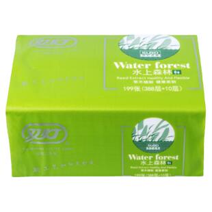 双灯水上森林花卫生纸10包398层家用实惠白色加韧压平板柔韧厕纸