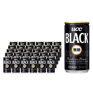 日本进口UCC悠诗诗无糖美式黑咖啡饮料罐装即饮咖啡整箱185g*30罐