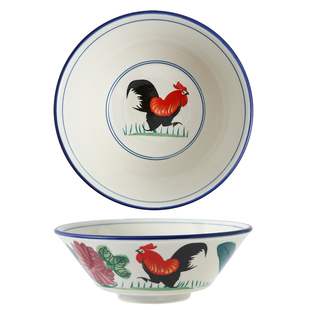 陶瓷公鸡碗盘勺杯碟酒店摆台餐具 周星驰怀旧老式商用家用鸡公碗
