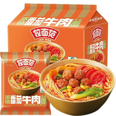 今麦郎拉面范非油炸方便面整箱批发番茄牛肉泡面速食免煮即食宿舍