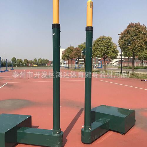 配重箱式气排球柱 移动可调节升降式沙滩排球架 简易室内排羽架