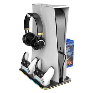 AOLION澳加狮 ps5 slim/pro散热底座风扇ps5数字版光驱版通用散热器耳机游戏卡盒收纳支架双手柄充电底座
