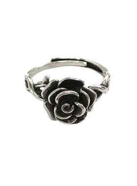 白鹭初原全部银复古哥特开口戒指