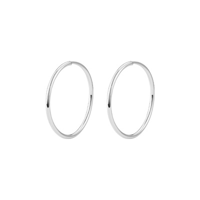 明牌珠宝铂金PT950简圆耳环