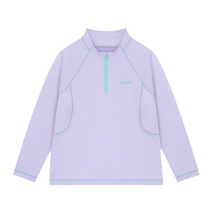 EBAER儿童防晒长袖T恤2026春季新款男女童透气速干衣半开襟运动衣