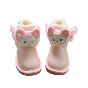 冬季2025新款女童防水雪地靴加绒加厚儿童东北大棉鞋女公主风靴子