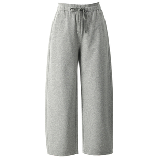 休闲裤灰色运动裤女2026新款春季小个子裤子九分女裤阔腿裤卫裤