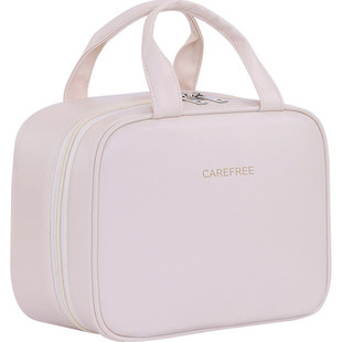 手提化妆包女便携外出pu分区分格立体不塌收纳包大容量防水洗漱包