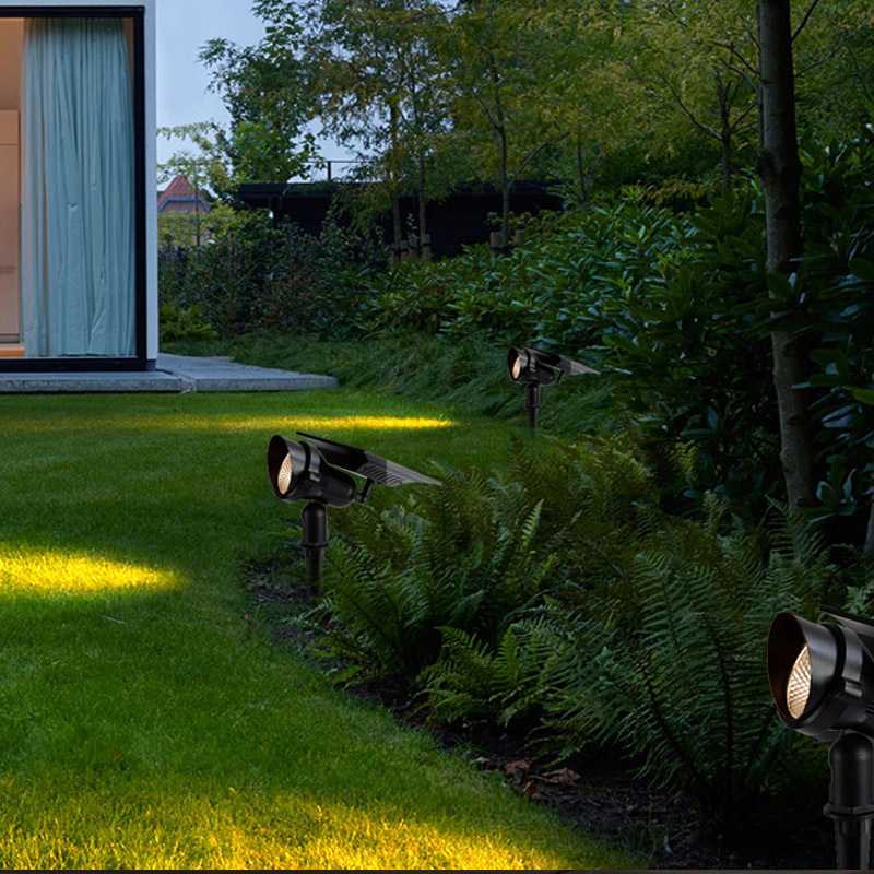 户外太阳能插地灯5W花园别墅小区景观园林草坪投光灯射灯led灯