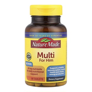 NatureMade男女复合维生素每日一片支持整体健康日常免疫支持营养