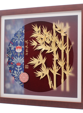 节节高升金箔画送朋友升职礼物