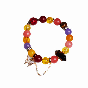 道家雷击木枣木定制手链双圈水晶手串女生礼物男士小红书同款订制