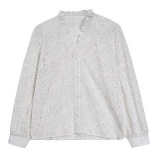 利达 NEWDADADA【月光蕾丝】独特超好看衬衫女高级感轻奢减龄洋气