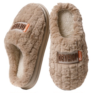 居家棉拖鞋男女款冬季防滑2025新款宿舍室内加绒毛毛拖鞋冬天保暖