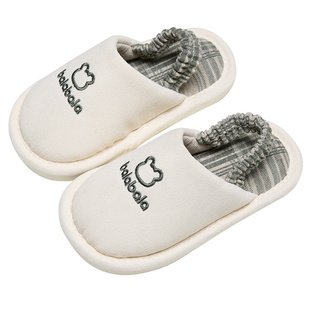 巴拉巴拉儿童亚麻拖鞋男童春秋室内宝宝软底幼儿园女童家居地板鞋