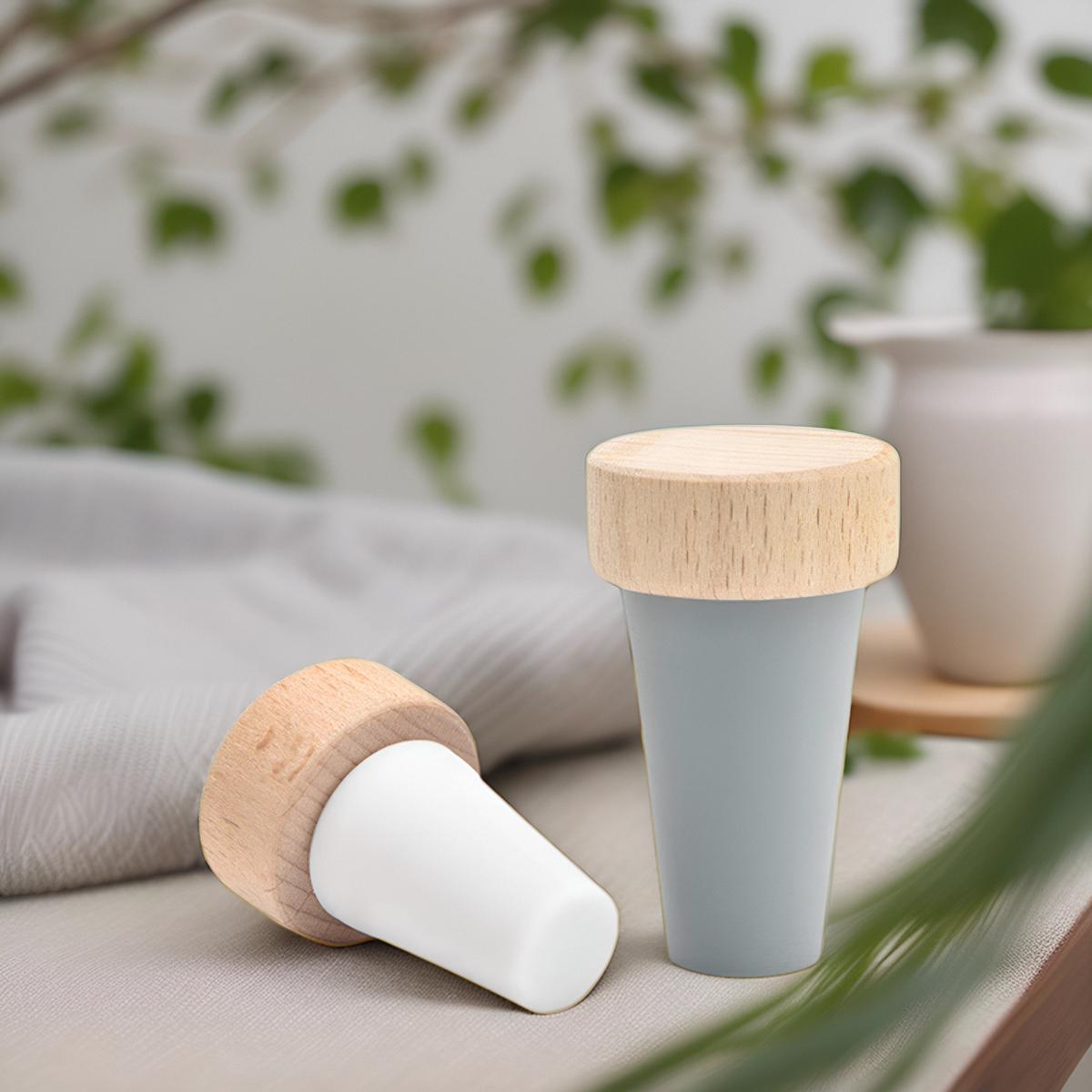 大口径酒塞实木酒塞瓶塞防尘塞布丁塞红酒洋酒瓶塞硅胶塞子无漆