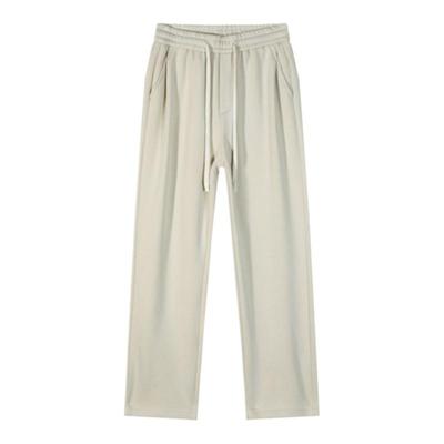 HMN Studio加厚400g奥粒绒冬季保暖直筒休闲裤子男加绒运动卫裤