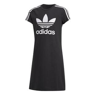 Adidas/阿迪达斯秋冬季新款大童短袖运动休闲连衣裙FM5653