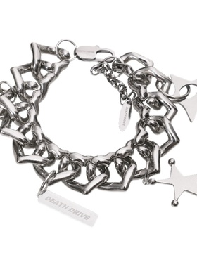 WACKYE男生爱心古巴链手链