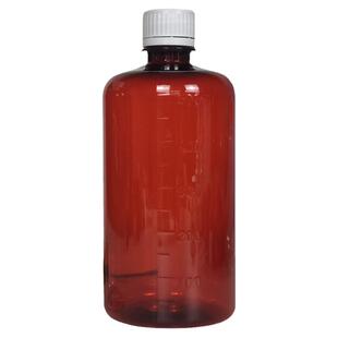 500ml毫升小口透明塑料瓶带盖食品级pet空分装瓶棕色样品瓶带刻度