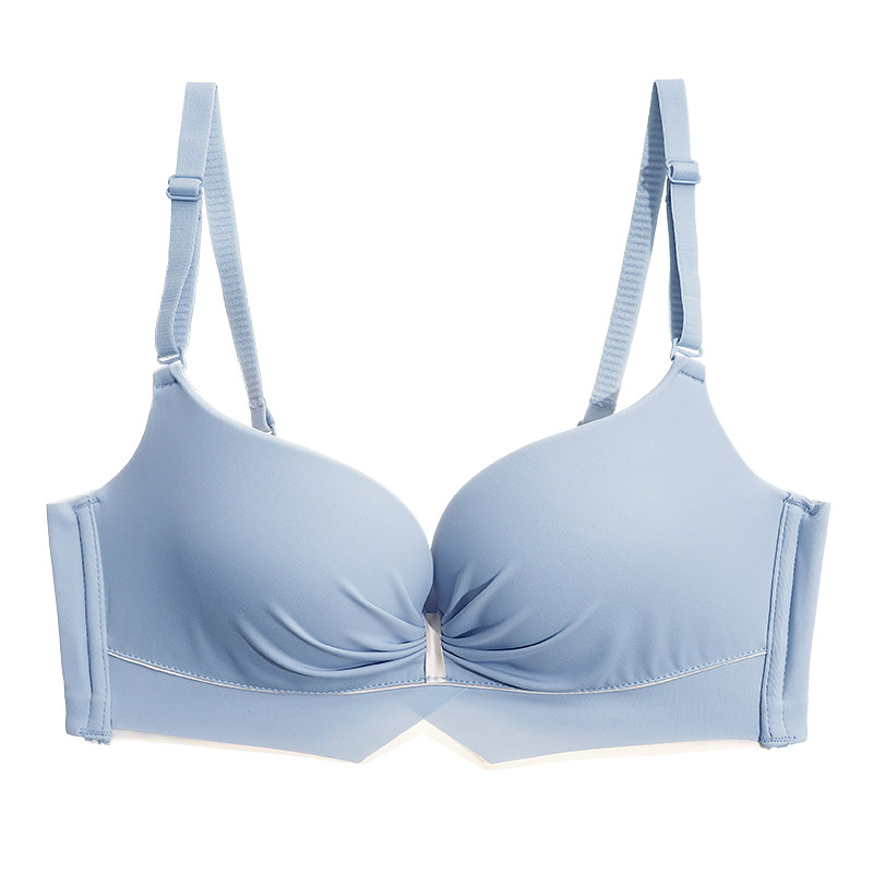 无痕内衣女小胸聚拢无钢圈薄款调整型收副乳防下垂文胸罩白色夏季
