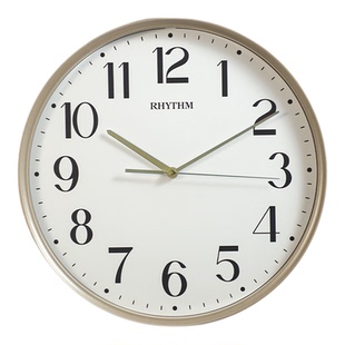 RHYTHM丽声钟表挂钟客厅2026新款创意免打孔钉现代简约石英钟挂表