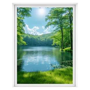 治愈自粘壁画贴画墙贴装饰贴纸卧室墙纸墙画立体窗美景宿舍墙贴画