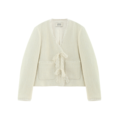 蕾丝拼接氛围感小香外套